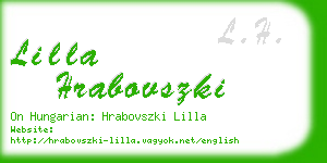 lilla hrabovszki business card